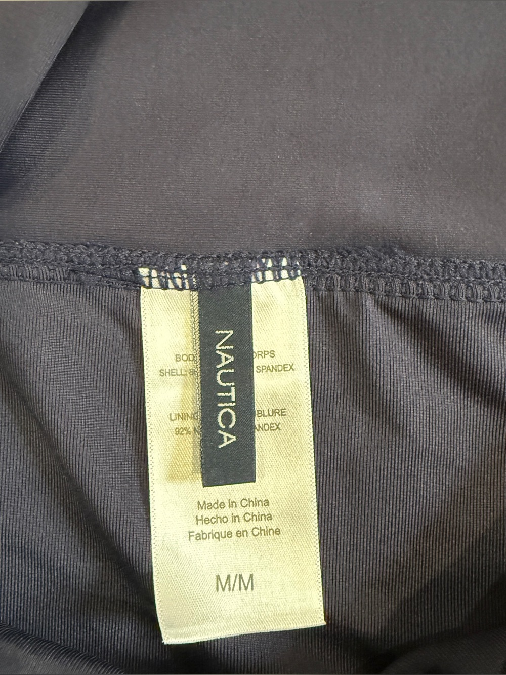 NWT Nautica Womens High Rise Bikini Bottom Swim Suit Size Medium Navy Blue - Picture 6 of 9